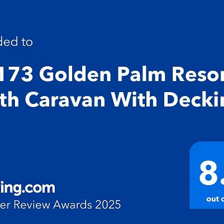 Pg173 Golden Palm Resort 6 Berth Caravan With Decking Chapel Saint Leonards Exterior photo